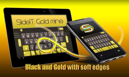 SlideIT Gold Mine Skin - Image screenshot of android app