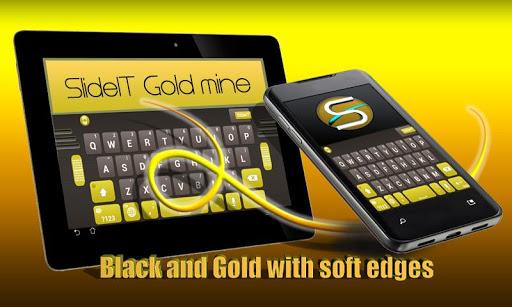 SlideIT Gold Mine Skin - عکس برنامه موبایلی اندروید