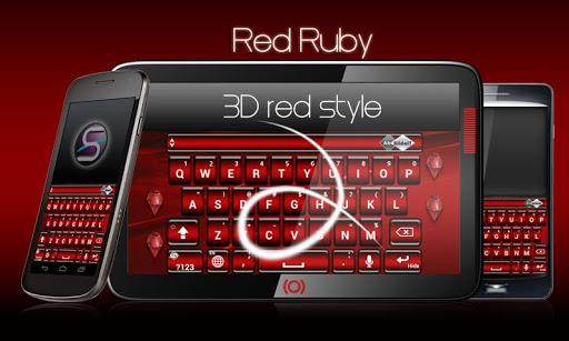 SlideIT Red Ruby Skin - عکس برنامه موبایلی اندروید