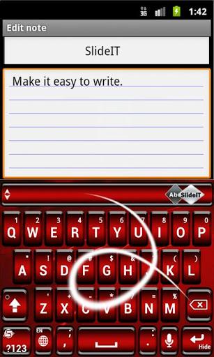 SlideIT Red Ruby Skin - Image screenshot of android app