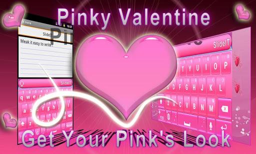 SlideIT Pinky Valentine Skin - عکس برنامه موبایلی اندروید