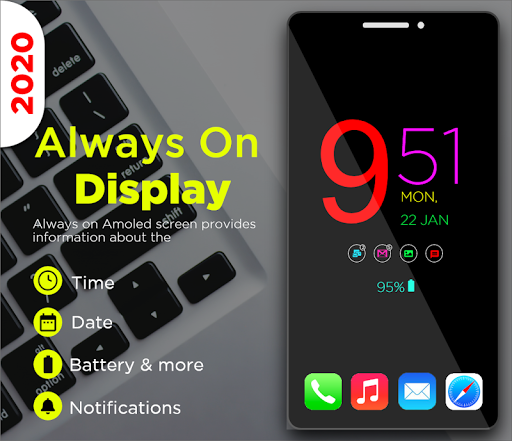 Always on Display Clock Analog - Image screenshot of android app