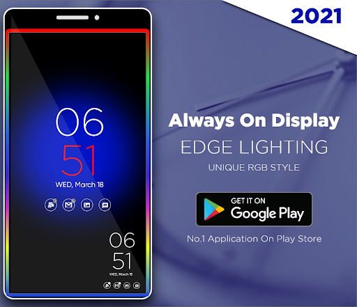 Clock Always on Display & Edge Light Super AMOLED - Image screenshot of android app