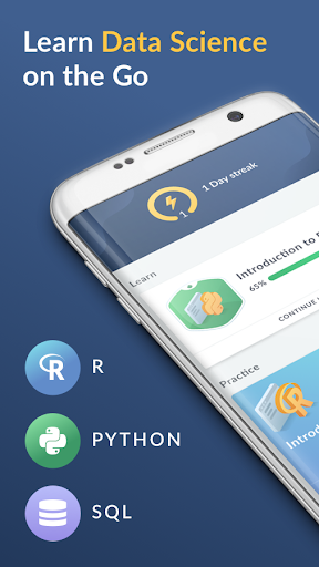 DataCamp: Learn Python, SQL & R coding – آموزش برنامه‌نویسی - عکس برنامه موبایلی اندروید