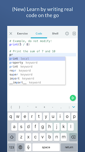 DataCamp: Learn Python, SQL & R coding – آموزش برنامهنویسی - عکس برنامه موبایلی اندروید
