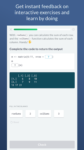 DataCamp: Learn Python, SQL & R coding – آموزش برنامهنویسی - عکس برنامه موبایلی اندروید