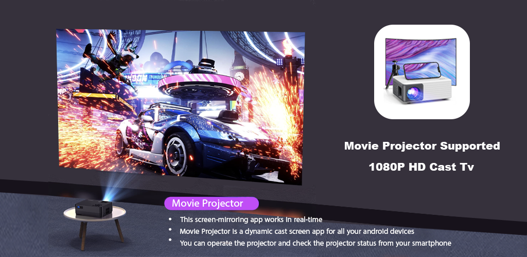 HD Movie Projector - Image screenshot of android app