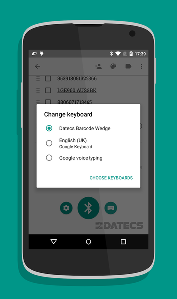 Datecs Barcode Wedge - Image screenshot of android app