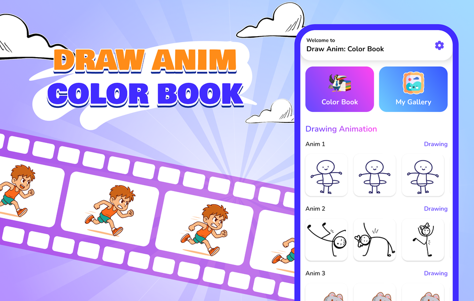 Draw Animation: Color Book - عکس برنامه موبایلی اندروید