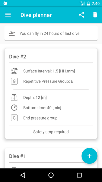 Dive Planner - عکس برنامه موبایلی اندروید