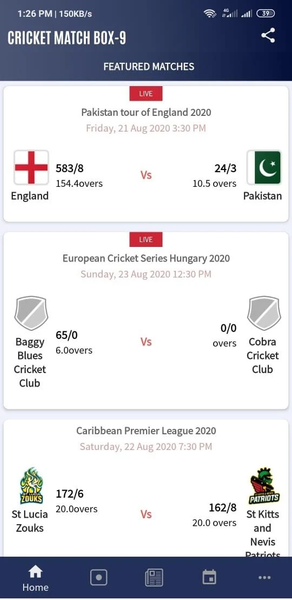 Cricket Match Box 9 - Image screenshot of android app