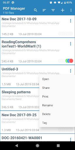 PDF Manager - Image screenshot of android app