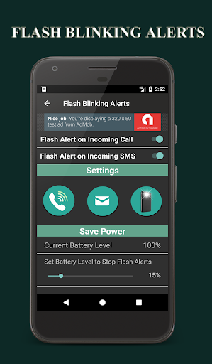 Flash Blinking Alerts: Call - عکس برنامه موبایلی اندروید