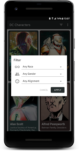 DC Characters - Image screenshot of android app