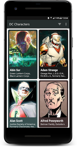 DC Characters - Image screenshot of android app