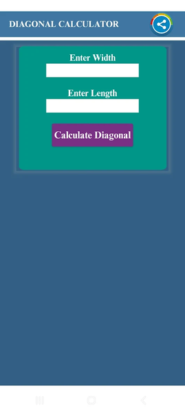 Diagonal Calculator - عکس برنامه موبایلی اندروید