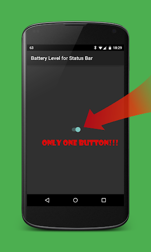 Battery Level for Status Bar - Image screenshot of android app