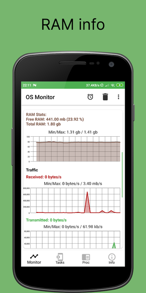 OS Monitor: system manager - Image screenshot of android app