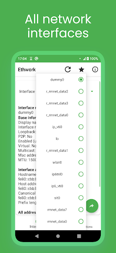 Ethwork: Netstat GUI - Image screenshot of android app