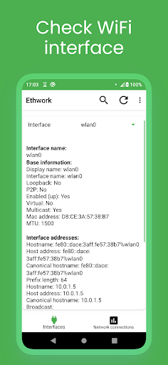 Ethwork: Netstat GUI - Image screenshot of android app