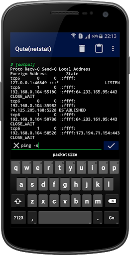 Qute: Terminal emulator - Image screenshot of android app