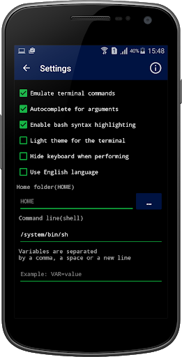 Qute: Terminal emulator - عکس برنامه موبایلی اندروید