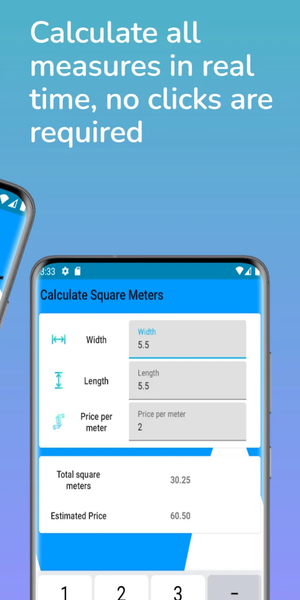 Square meter calculator sale