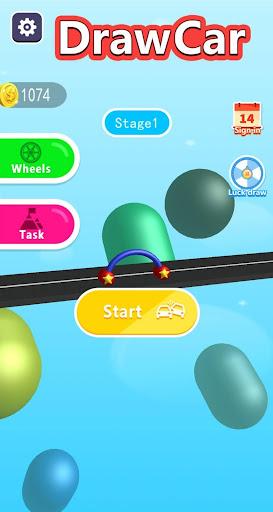 Scribble Draw Car Race - Gameplay image of android game
