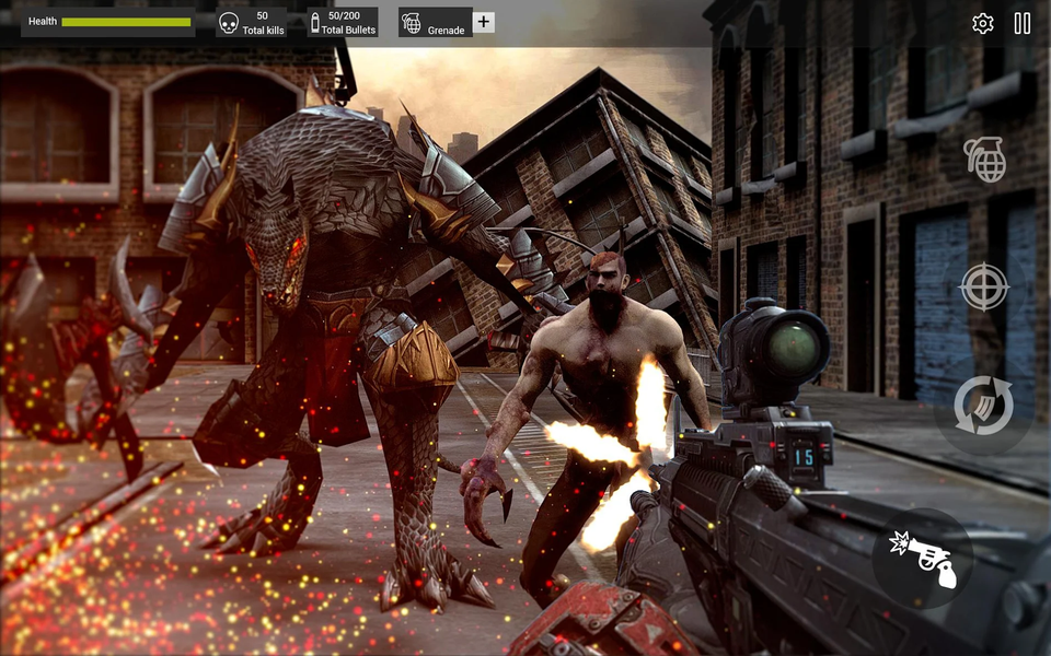 Freedom of Dead Zombie Shootin - Gameplay image of android game
