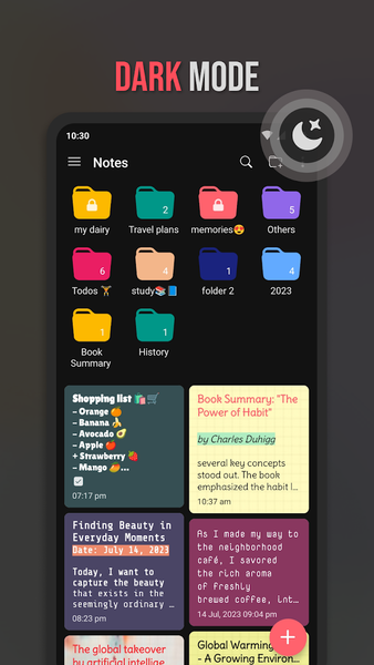 Notes : Color Folders & Lists - Image screenshot of android app