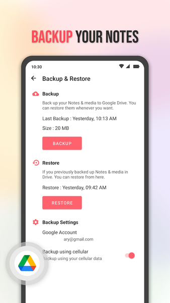 Notes : Color Folders & Lists - Image screenshot of android app