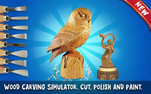 Wood Carving Simulator 3D - Gameplay image of android game