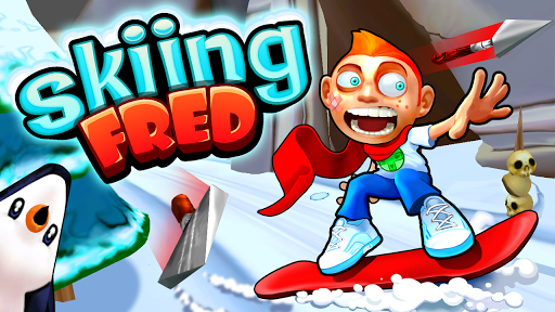 Skiing Fred - Gameplay image of android game