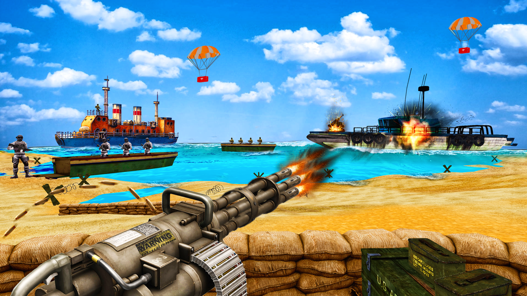 Call of Beach: Defense War - Gameplay image of android game