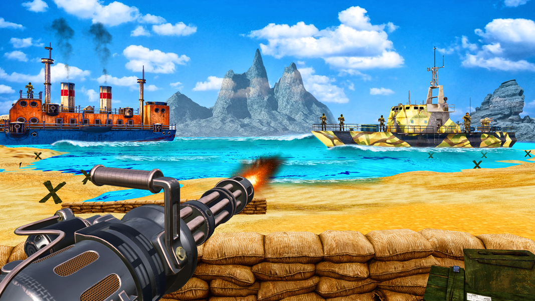 Call of Beach: Defense War - Gameplay image of android game