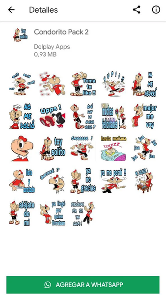 Condorito Stickers - Wasticker - عکس برنامه موبایلی اندروید