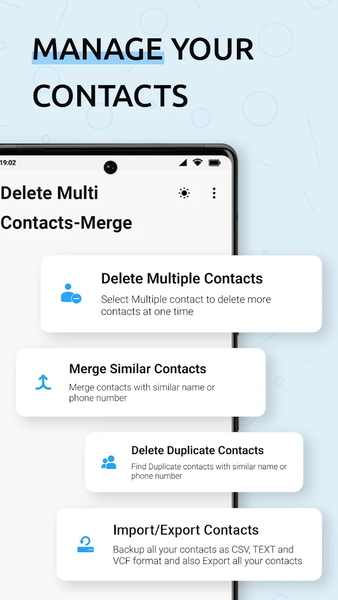 Delete Multi Contacts - Merge - Image screenshot of android app