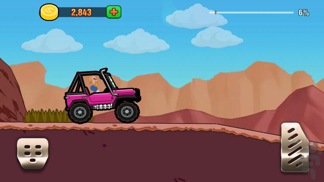 Hill Racing car 2 - Gameplay image of android game