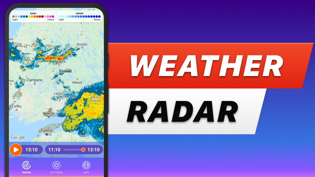 RAIN RADAR - weather radar - عکس برنامه موبایلی اندروید