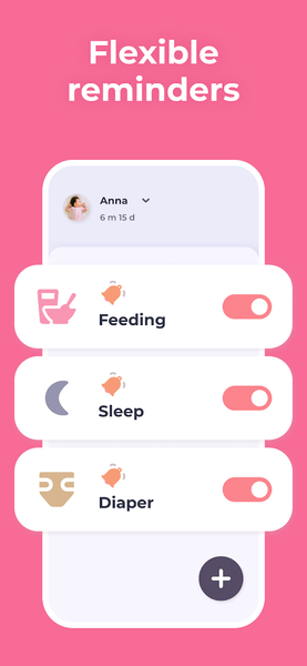 Baby diary feeding timer track - Image screenshot of android app