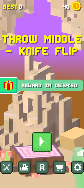Throw Middle - Knife Flip - عکس بازی موبایلی اندروید