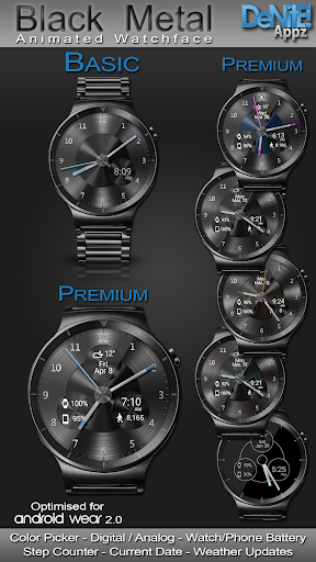 Black Metal HD Watch Face - Image screenshot of android app
