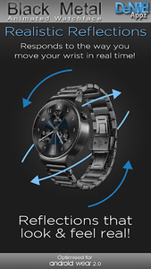 Black Metal HD Watch Face - Image screenshot of android app