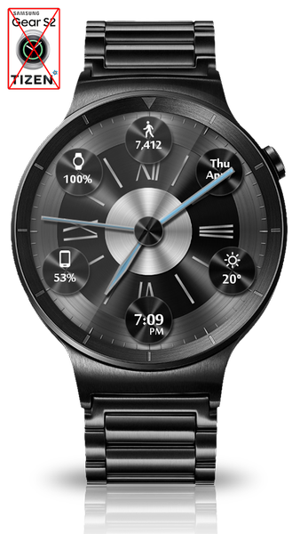 Brushed Metal HD Watch Face & - Image screenshot of android app