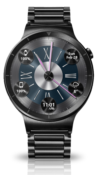 Brushed Metal HD Watch Face & - Image screenshot of android app