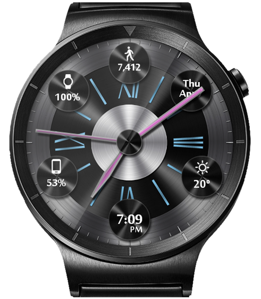 Brushed Metal HD Watch Face & - Image screenshot of android app