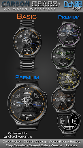 Carbon Gears HD Watch Face - Image screenshot of android app