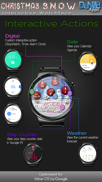 Christmas Snow HD Watch Face - عکس برنامه موبایلی اندروید