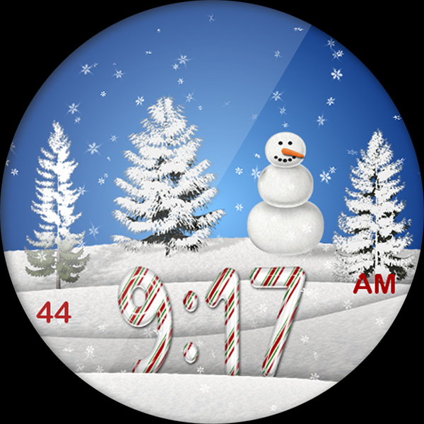 Christmas Snow HD Watch Face - Image screenshot of android app