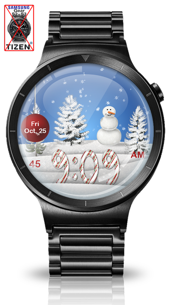 Christmas Snow HD Watch Face - Image screenshot of android app
